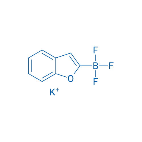 苯并呋喃-2-基三氟硼酸钾 分子结构式