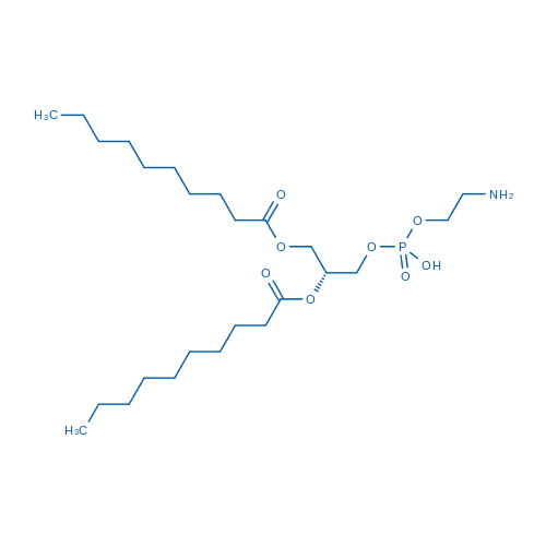 (2R)-3-(((2-氨基乙氧基)(羟基)磷酰基)氧基)丙烷-1,2-二基 双(癸酸酯) 分子结构式