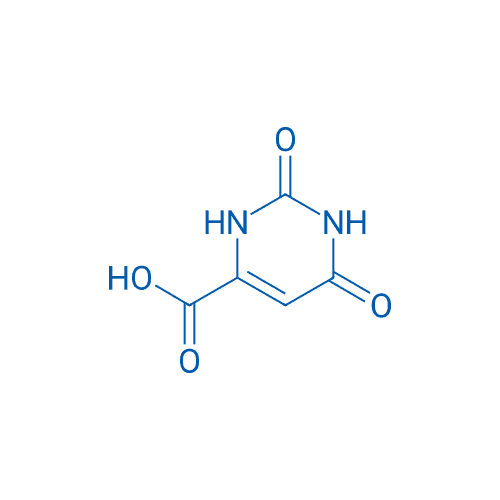 2,6-二氧-1,2,3,6-四氢嘧啶-4-羧酸 分子结构式