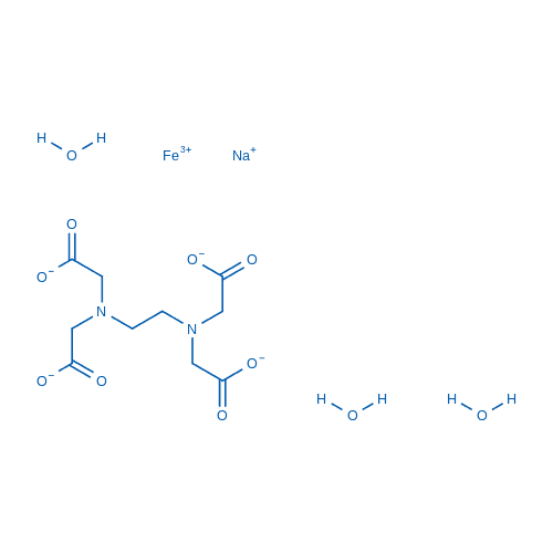 乙二胺四乙酸铁三水合物 分子结构式
