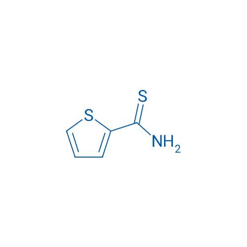 噻吩-2-硫代甲酰胺 分子结构式