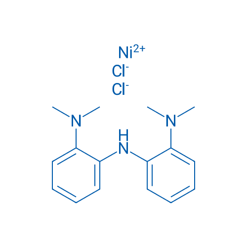 双[(2-二甲氨基)苯基]胺氯化镍(II) 分子结构式