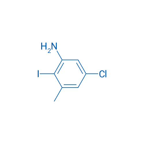 5-氯-2-碘-3-甲基苯胺 分子结构式
