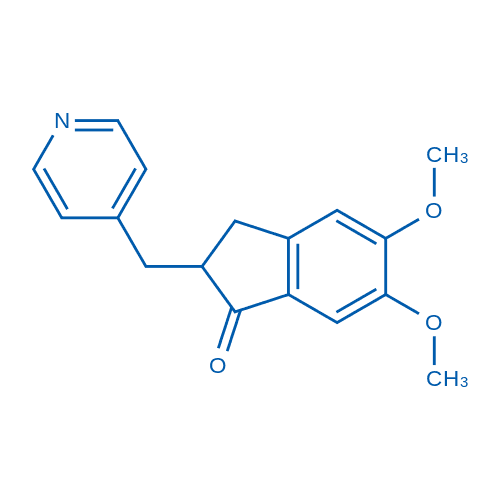 5,6-二甲氧基-2-(4-吡啶甲基)-1-茚酮/多萘哌齐杂质b 分子结构式