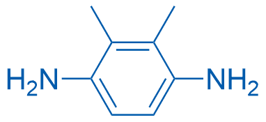 2,3-二甲基苯-1,4-二胺 分子结构式