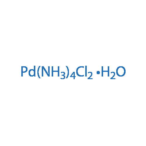 二氯四氨合钯(Ⅱ)水合物 分子结构式