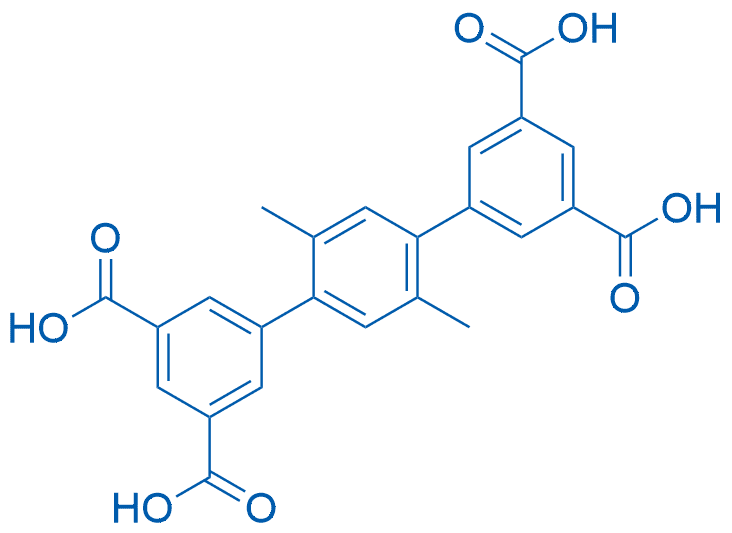 2',5'-二甲基-[1,1':4',1''-三联苯]-3,3'',5,5''-四羧酸 分子结构式