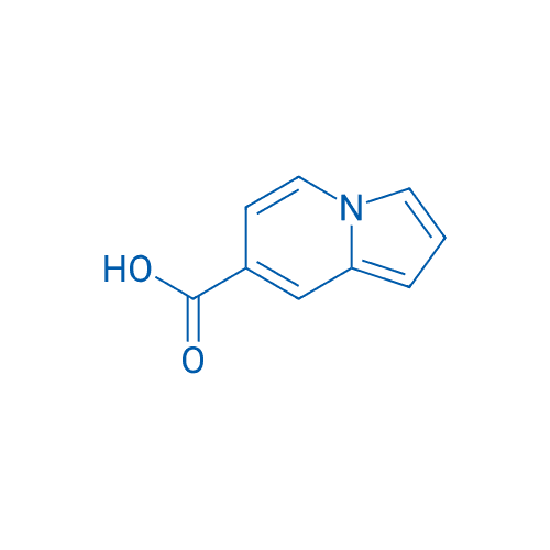 吲哚嗪-7-羧酸 分子结构式