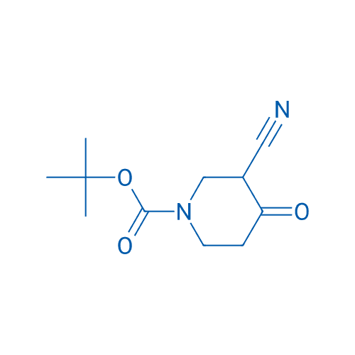 N-Boc-氰基-哌啶-4-酮 分子结构式