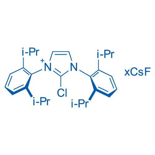2-氯-1,3-双(2,6-二异丙基苯基)-1H-氯化咪唑-氟化铯络合物 分子结构式