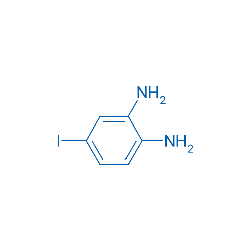 1,2-二氨基-4-碘苯 分子结构式