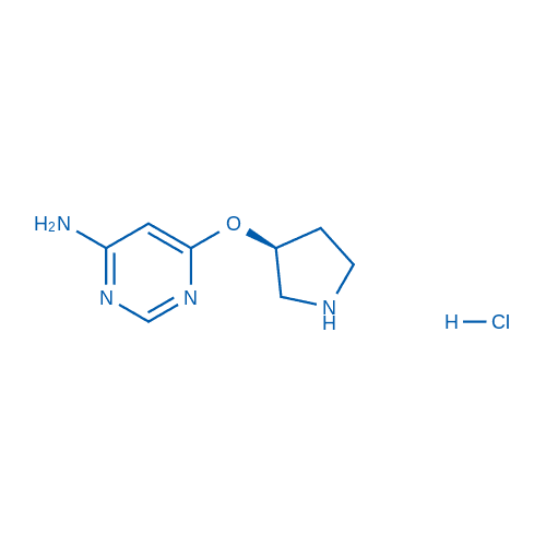 (S)-6-(吡咯烷-3-基氧基)嘧啶-4-胺盐酸盐 分子结构式