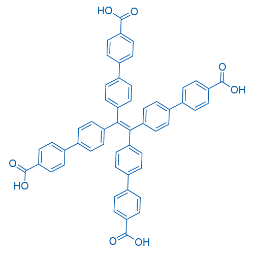 4',4''',4''''',4'''''''-(乙烯-1,1,2,2-四基)四(([1,1'-联苯]-4-羧酸)) 分子结构式
