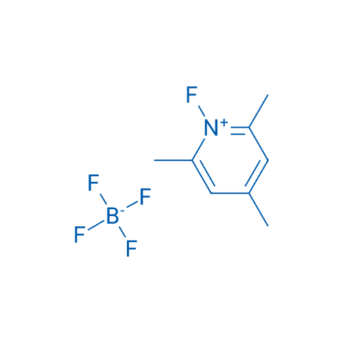 1-氟-2,4,6-三甲基吡啶四氟硼酸盐 分子结构式
