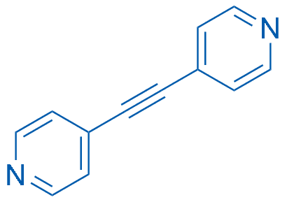 1,2-二(吡啶-4-基)炔 分子结构式