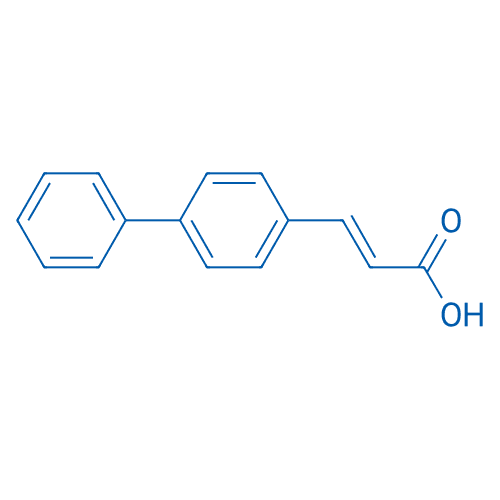 (E)-3-([1,1'-联苯]-4-基)丙烯酸 分子结构式