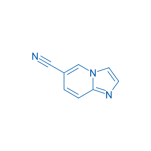 咪唑并[1,2-a]吡啶-6-腈 分子结构式