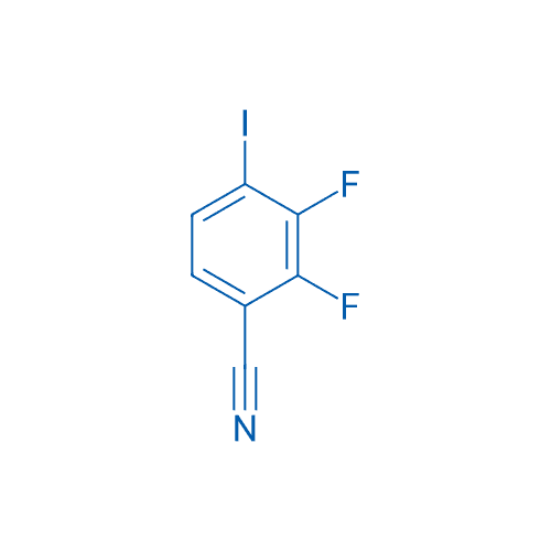 2,3-二氟-4-碘苯甲腈 分子结构式