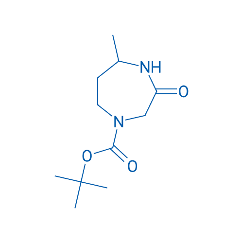 5-甲基-3-氧代-1,4-二氮杂环庚-1-甲酸叔丁酯 分子结构式