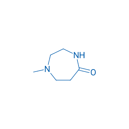1-甲基-1,4-二氮杂环庚烷-5-酮 分子结构式
