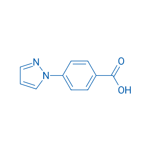 4-(1-吡唑基)苯甲酸 分子结构式