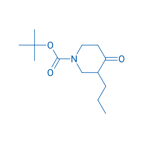 4-氧代-3-丙基哌啶-1-羧酸叔丁酯 分子结构式