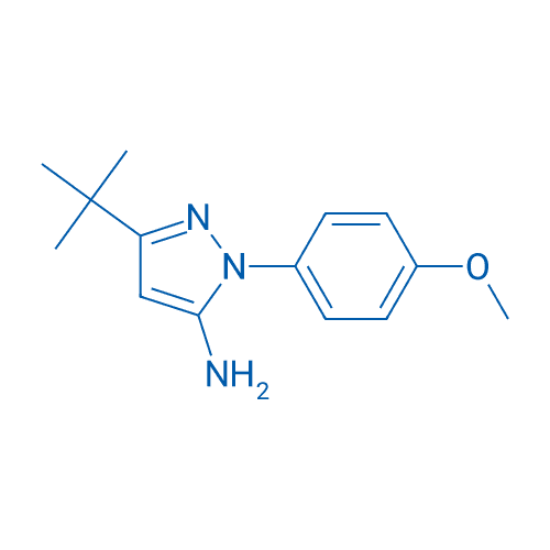 3-(叔丁基)-1-(4-甲氧基苯基)-1H-吡唑-5-胺 分子结构式