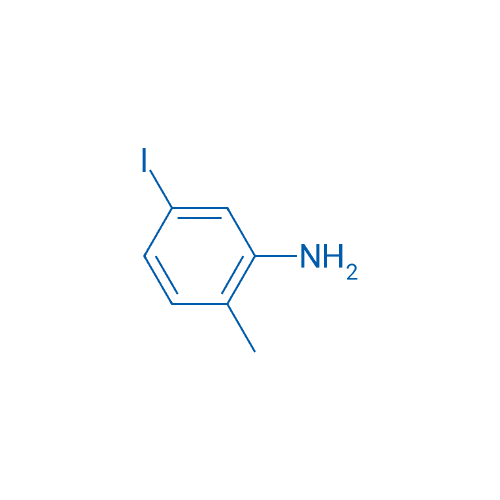 5-碘-2-甲基苯胺 分子结构式