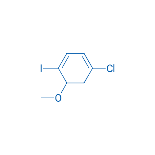 4-氯-1-碘-2-甲氧基苯 分子结构式