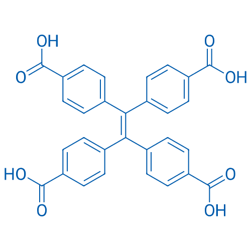 4,4',4“,4'-(乙烯-1,1,2,2-四基)四苯甲酸 分子结构式