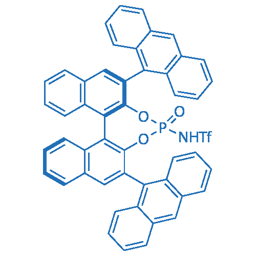 (11BR)-N-(2,6-二(蒽-9-基)-4-氧化二萘并[2,1-d:1',2'-f][1,3,2]二氧杂磷杂环庚-4-基)-1,1,1-三氟甲磺酰胺 分子结构式