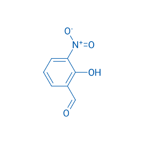 2-羟基-3-硝基苯甲醛 分子结构式