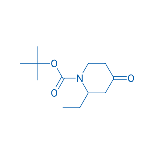 1-N-Boc-2-乙基哌啶-4-酮 分子结构式