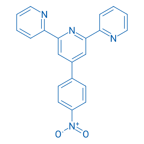4'-(4-硝基苯基)-2,2':6',2''-三联吡啶 分子结构式