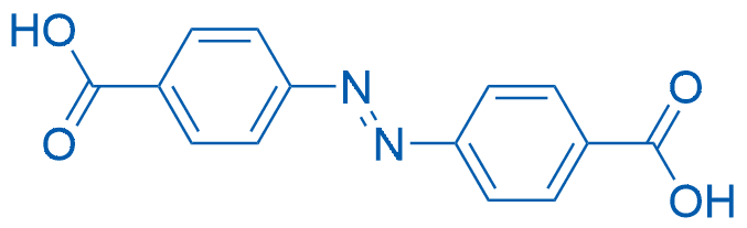 (E)-偶氮苯-4,4'-二羧酸 分子结构式