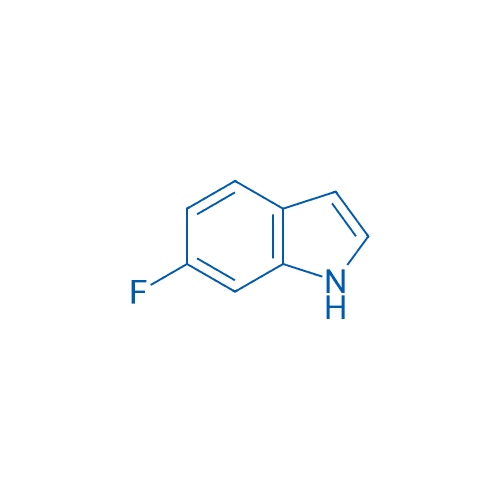 6-氟吲哚 分子结构式