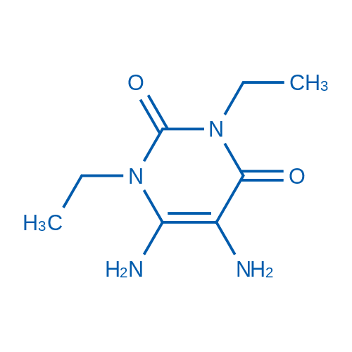 5,6-二氨基-1,3-二乙基嘧啶-2,4(1H,3H)-二酮 分子结构式