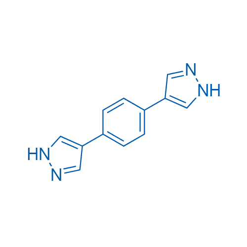 1,4-二(1H-吡唑-4-基)苯 分子结构式