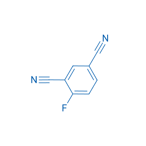 2,4-二氰基氟苯 分子结构式