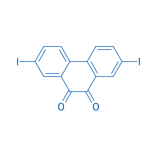 2,7-二碘菲醌 分子结构式