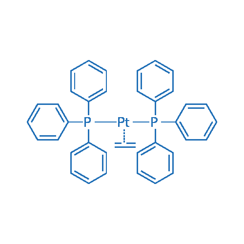烯基双(三苯基磷)铂(0) 分子结构式