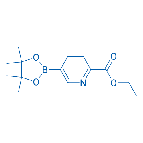 5-(4,4,5,5-四甲基-1,3,2-二噁硼烷-2-基)-2-吡啶羧酸乙酯 分子结构式