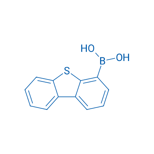 二苯并噻吩-4-硼酸 分子结构式