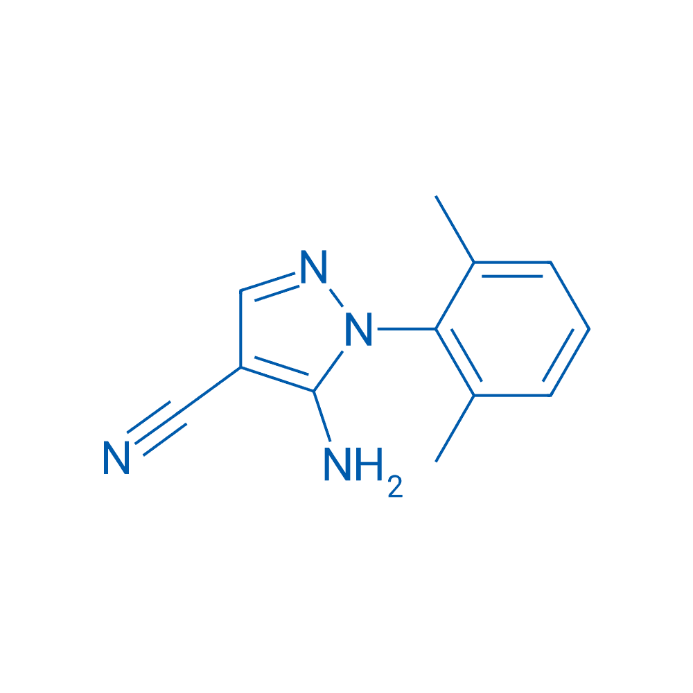 5-氨基-1-(2,6-二甲基苯基)-1H-吡唑-4-甲腈 分子结构式