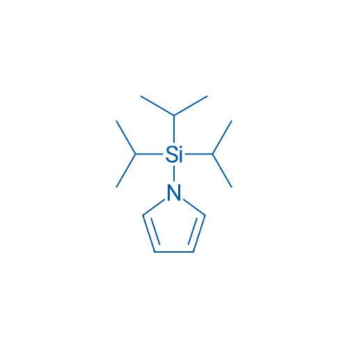 1-(三异丙基甲硅烷基)-1H-吡咯 分子结构式