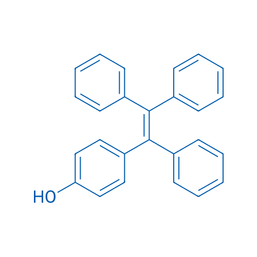 4-(1,2,2-三苯基乙烯基)苯酚 分子结构式