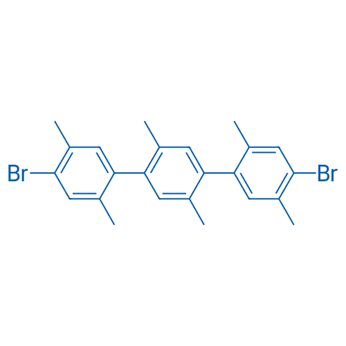 4,4''-二溴-2,2',2'',5,5',5''-六甲基-1,1':4',1''-三联苯 分子结构式