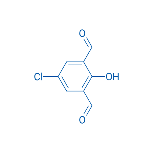 2,6-二甲酰基-4-氯苯酚 分子结构式