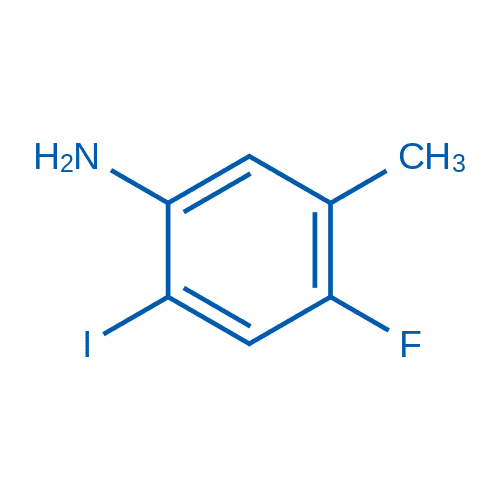 4-氟-2-碘-5-甲基苯胺 分子结构式