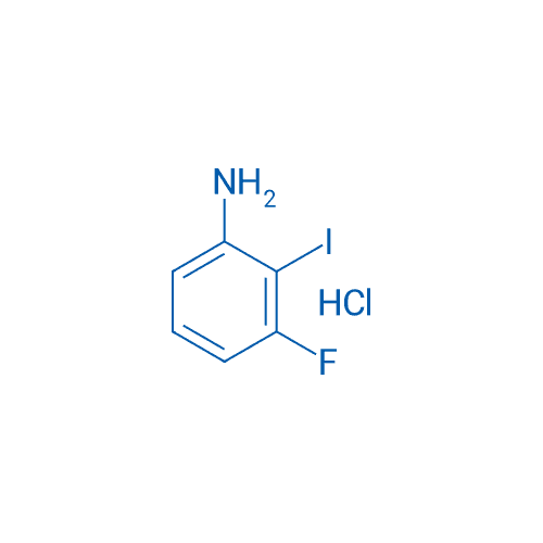 3-氟-2-碘苯胺盐酸盐 分子结构式